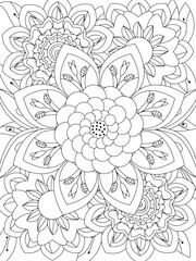 Flowers Coloring Book Pages Flowers Patterns