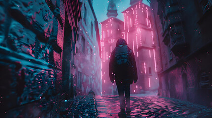 Urban Dreams-capes: Exploring Neon-Lit Alleyways