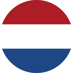 Flag of the Netherlands Dutch Flag Circle   High Resolution, Isolated on Transparent Background © SoloWayCo.