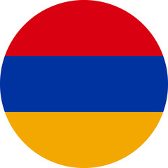 Flag of Armenia Armenian Flag Circle | High Resolution, Isolated on Transparent Background 