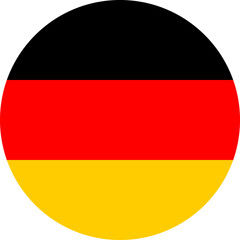 Flag of Germany German Flag Circle | High Resolution, Isolated on Transparent Background