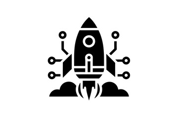 Tech Startup Icon Vector Illustration Silhouette