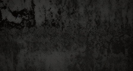 Fototapeta premium Fondo de hormigón con textura grunge negro oscuro. Panorama de fondo o textura de pizarra negra gris oscuro. Textura de hormigón negro vectorial. Fondo de pared de piedra. 