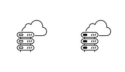 Cloud Data icon design with white background stock illustration