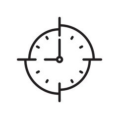 different wall clock interface. analog clock concept on white background