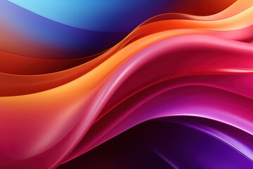 Fototapeta premium Abstract background with colorful wavy lines.