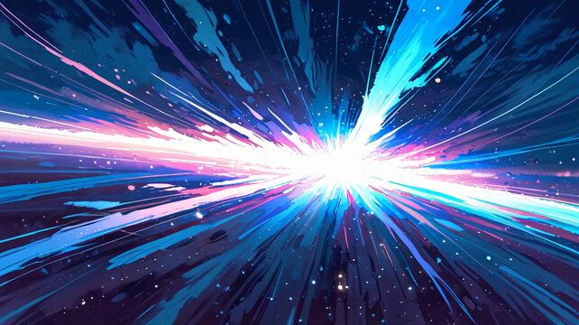 Cosmic Burst of colorful anime abstract wallpaper