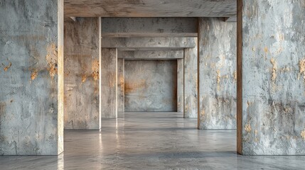Obraz premium the walls of the columns are concrete