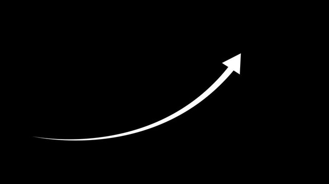 arrow acon animation with black background