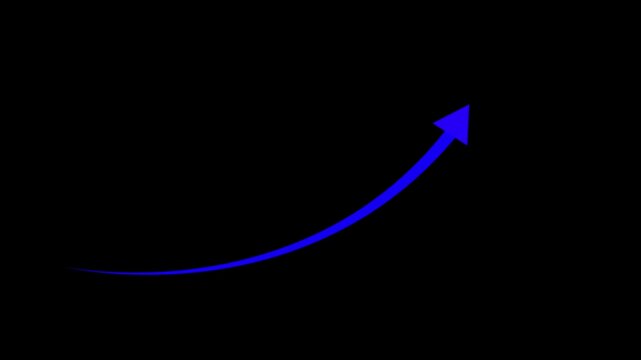 arrow acon animation with black background