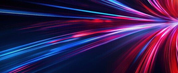abstract future technology background, speed motion with blue and red lines 