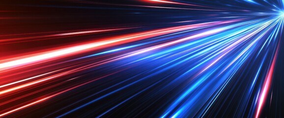 abstract future technology background, speed motion with blue and red lines 