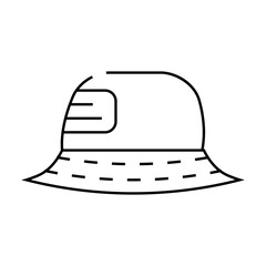 panama hat line icon vector. panama hat sign. isolated contour symbol black illustration