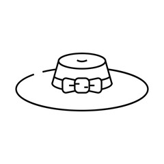 women summer hat line icon vector. women summer hat sign. isolated contour symbol black illustration