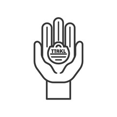 Obraz premium Hand Holding a Lock with TTAKL Written Inside