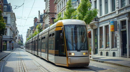 In Belgium, the modern city tram serves as a crucial part of public transportation