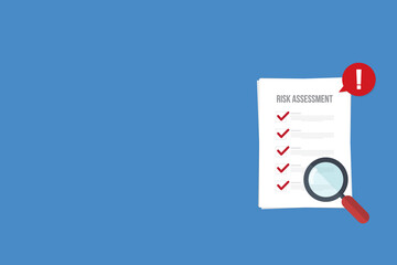 Risk assessment. Risk management concept. 