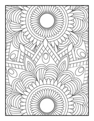 Mandala Coloring Book For Adult. Mandala Coloring Book. coloring page for children and adults.. Ornamental mandala adult coloring book page. 