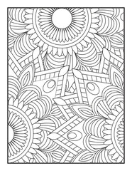 Mandala Coloring Book For Adult. Mandala Coloring Book. coloring page for children and adults.. Ornamental mandala adult coloring book page. 