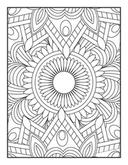 Mandala Coloring Book For Adult. Mandala Coloring Book. coloring page for children and adults.. Ornamental mandala adult coloring book page. 
