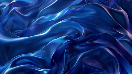 Obraz premium Abstract Blue Swirling Fabric Texture