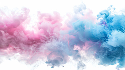 Fototapeta premium Abstract Swirling Pink and Blue Ink in Water