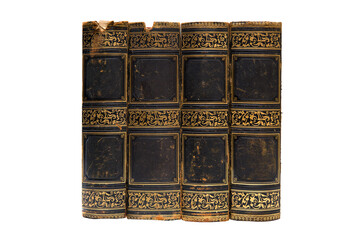 Vintage books isolated on the transparent background