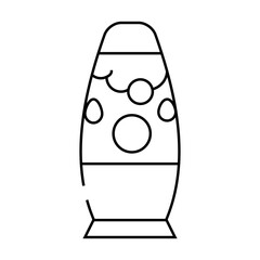 lava lamp line icon vector. lava lamp sign. isolated contour symbol black illustration