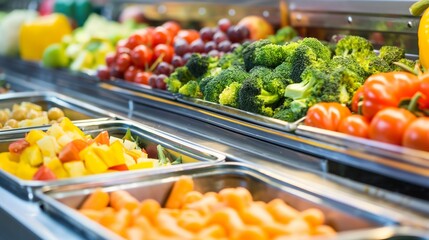 school implementing a healthy lunch program, ensuring