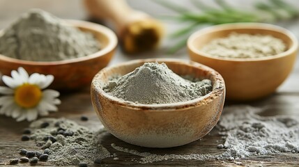 Kaolin clay, bentonite clay, rhassoul clay, face ingredients