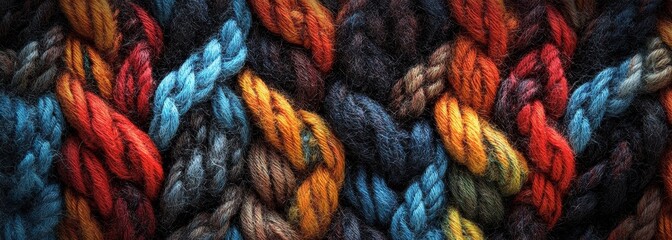 Knit wooly fabric surface background
