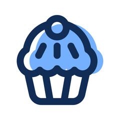 cupcake filled line icon