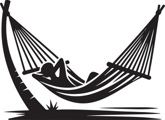 hammock vector silhouette illustration logo art