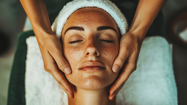 A serene spa experience featuring a facial massage, promoting relaxation and rejuvenation for the skin and mind.