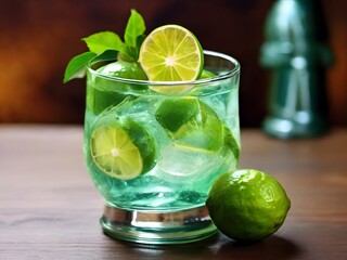 Fototapeta premium Mojito cocktail with lime