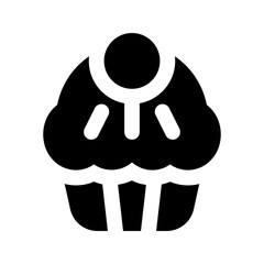 cupcake glyph icon