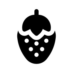 strawberry glyph icon
