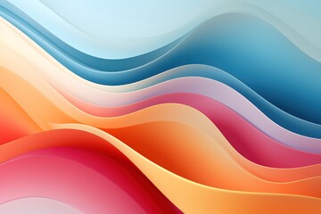 Abstract background with colorful wavy shapes.