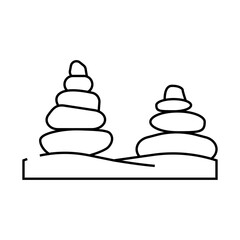 meditation procedure line icon vector. meditation procedure sign. isolated contour symbol black illustration