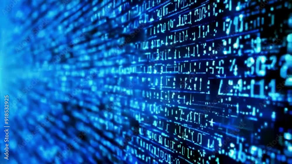 Poster binary code background