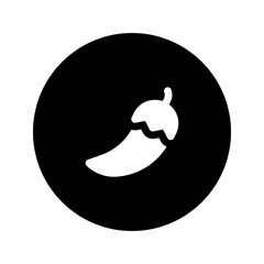 chili glyph circular icon