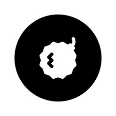 durian glyph circular icon