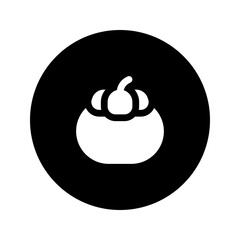 mangosteen glyph circular icon