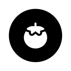 tomato glyph circular icon