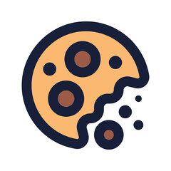 cookies flat line icon