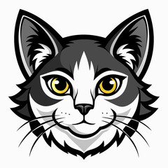 Best cat  Head, color,  Vector,  illustration, 
