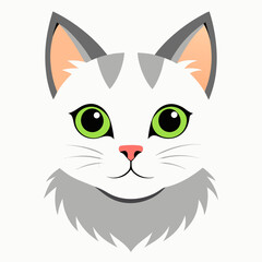 Best cat  Head, color,  Vector,  illustration, 
