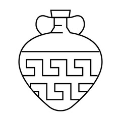 vintage amphora line icon vector. vintage amphora sign. isolated contour symbol black illustration