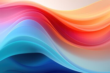 Abstract background with colorful, layered, wavy design.