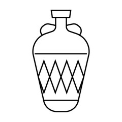 aged amphora line icon vector. aged amphora sign. isolated contour symbol black illustration